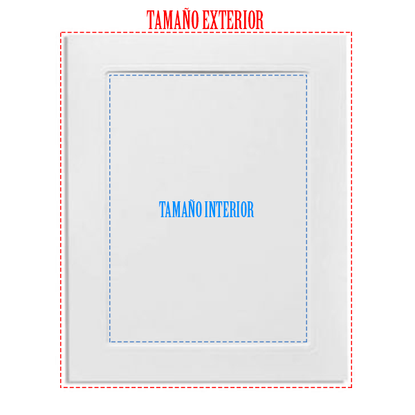 Paspartú BLANCO CON TRASERA - Imagen 2